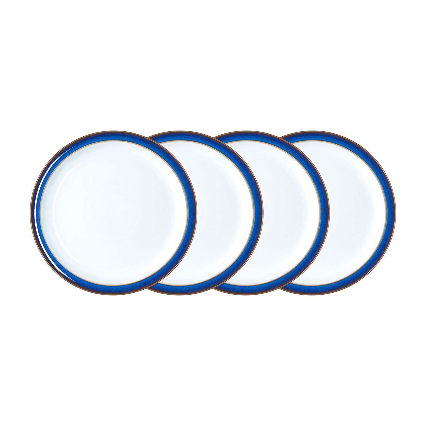 Imperial Blue Medium Plates - Set Of 4