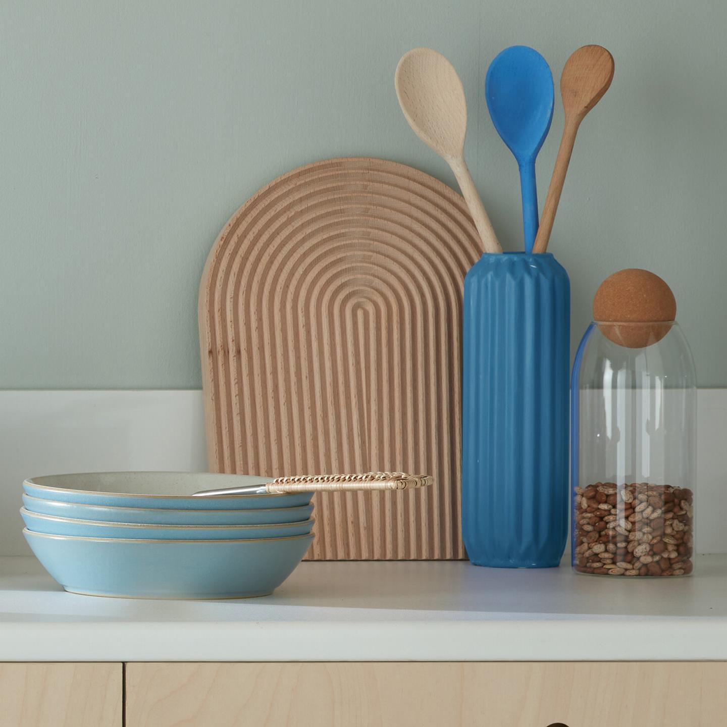 Impression Blue Pasta Bowls - Set Of 4