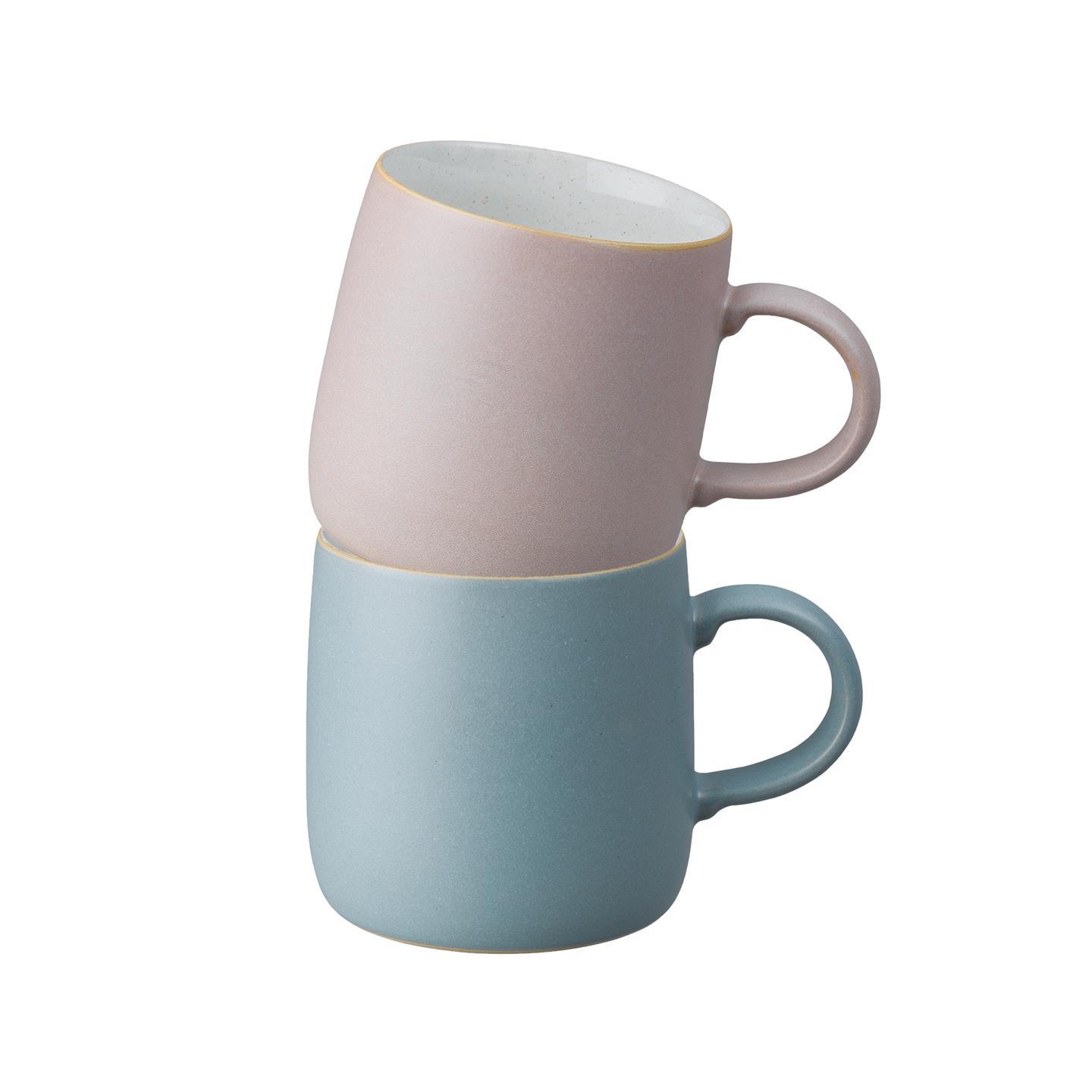 Impression Assorted Small Mugs Blue And Pinks - Set Of 2