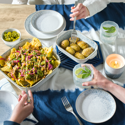 Kiln Blue Square Oven Dish