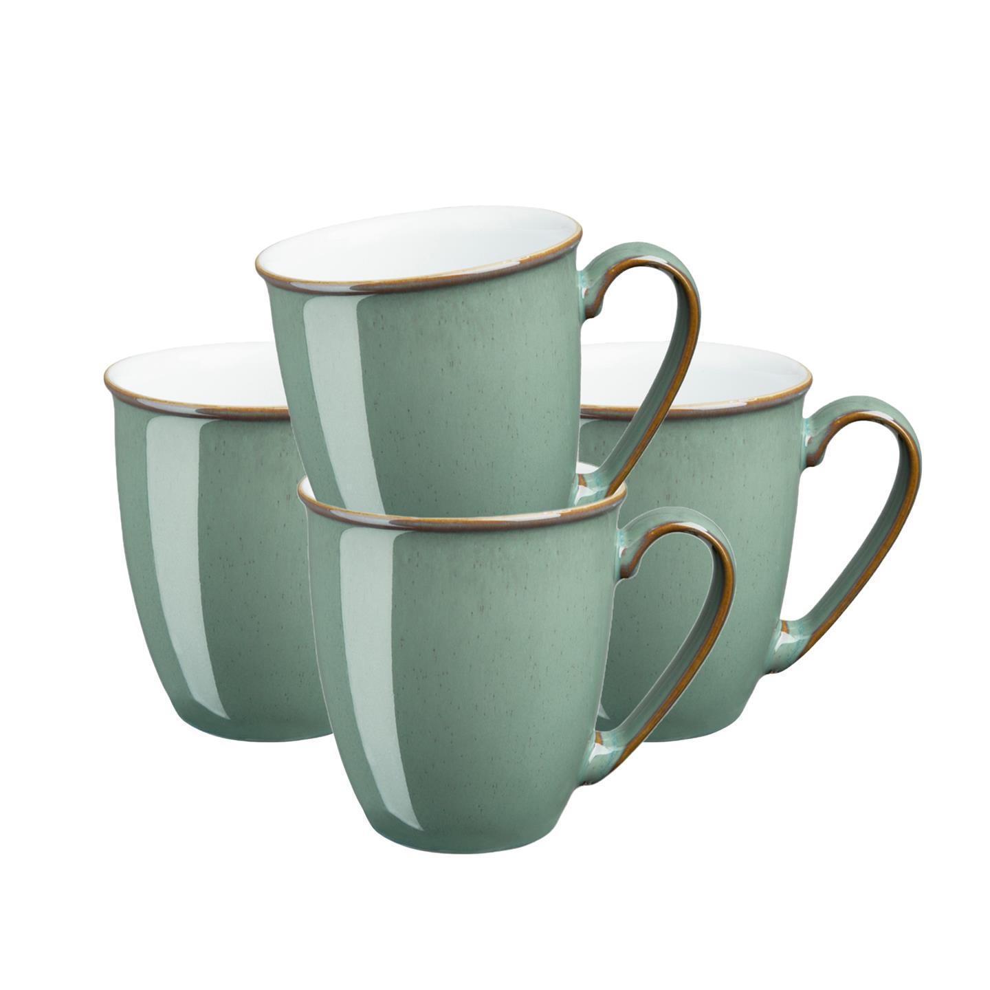 Regency Green Coffee Beakers/Mugs - Set Of 4