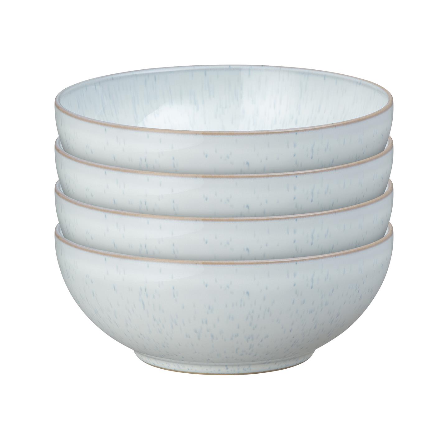 White Speckle Couple Cereal Bowls - Set Of 4