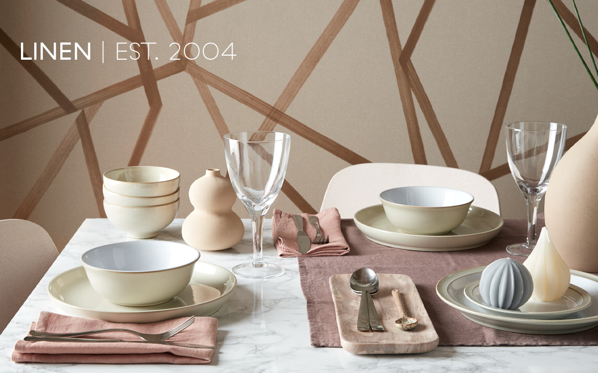 Denby linen on sale dinner plate