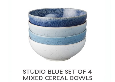 Blue Denby Imperial Cereal Bowl 17 cm 